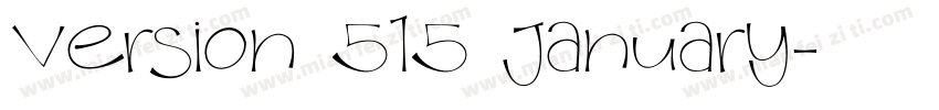 Version 515 January字体转换